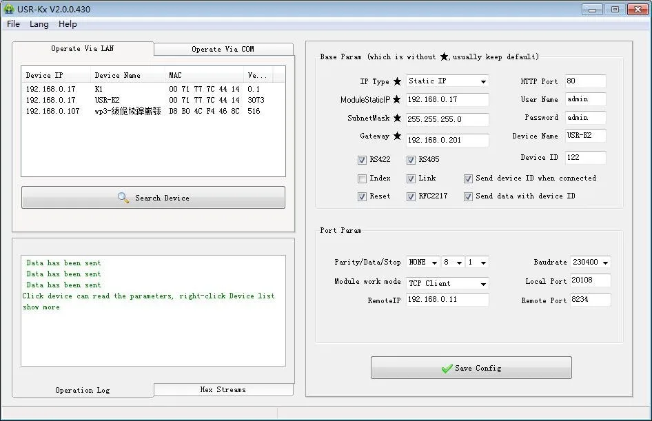 TCP client