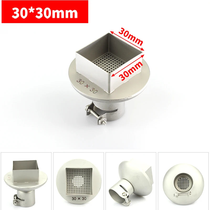 Air nozzle for Soldering station 850 852 Hot Air Stations Gun BGA Nozzle 30mm x 30mm
Air nozzle for Soldering station 850 852 Hot Air Stations Gun BGA Nozzle 30mm x 30mm