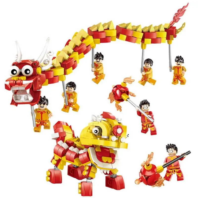Dragon Lion Dance Assembling Building Blocks Toy Set - Large Small Particles for Children New Year's Toy
Dragon Lion Dance Assembling Building Blocks Toy Set - Large Small Particles for Children New Year's Toy