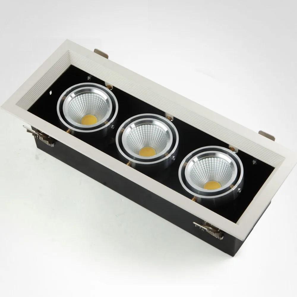 Free Shipping LED bean pot light 3 head 30w Square COB LED ceiling Grille light Lamp 110V 220V recessed Indoor LED Grille Lamp
Free Shipping LED bean pot light 3 head 30w Square COB LED ceiling Grille light Lamp 110V 220V recessed Indoor LED Grille Lamp