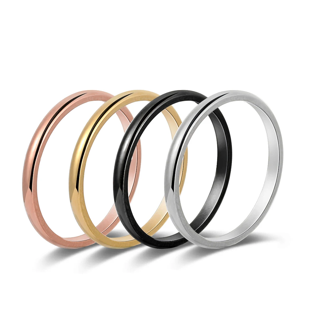 1PC Stainless Steel Thin Ring Rose Gold Stackable Plain Simple Band Wedding Love Finger Rings Jewelry for Couples
1PC Stainless Steel Thin Ring Rose Gold Stackable Plain Simple Band Wedding Love Finger Rings Jewelry for Couples