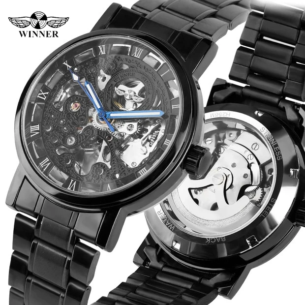 Mens Automatic Skeleton Dial Mechanical Watch Stainless Steel Band Self-Wind Watch for Teenagers Business Watches for Men
Mens Automatic Skeleton Dial Mechanical Watch Stainless Steel Band Self-Wind Watch for Teenagers Business Watches for Men