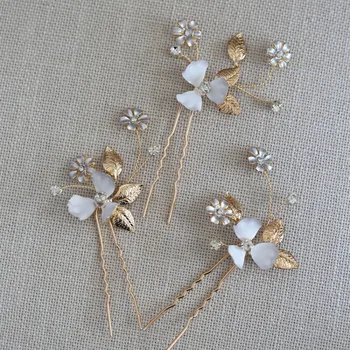Vintage Leaf Women Headpiece Gold Flower Bridal Hair Pins Clip Wedding Hair Jewelry Ornament
Vintage Leaf Women Headpiece Gold Flower Bridal Hair Pins Clip Wedding Hair Jewelry Ornament