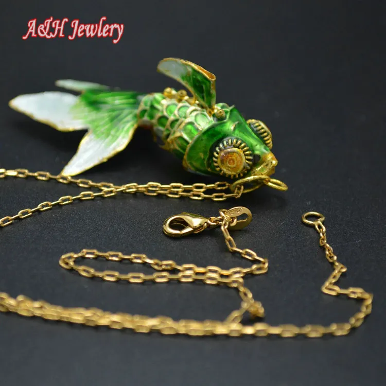 10pcs Green Blue Yellow Pink Brown Mixed Color Cloisonn Enamel Goldfish Pendant Necklace
10pcs Green Blue Yellow Pink Brown Mixed Color Cloisonn Enamel Goldfish Pendant Necklace
