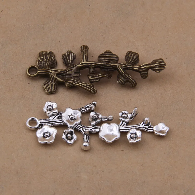 50pcs Pendant For Bracelet DIY Fashion Jewelry 15x39mm Bronze Colors Peach Blossom Charms
50pcs Pendant For Bracelet DIY Fashion Jewelry 15x39mm Bronze Colors Peach Blossom Charms