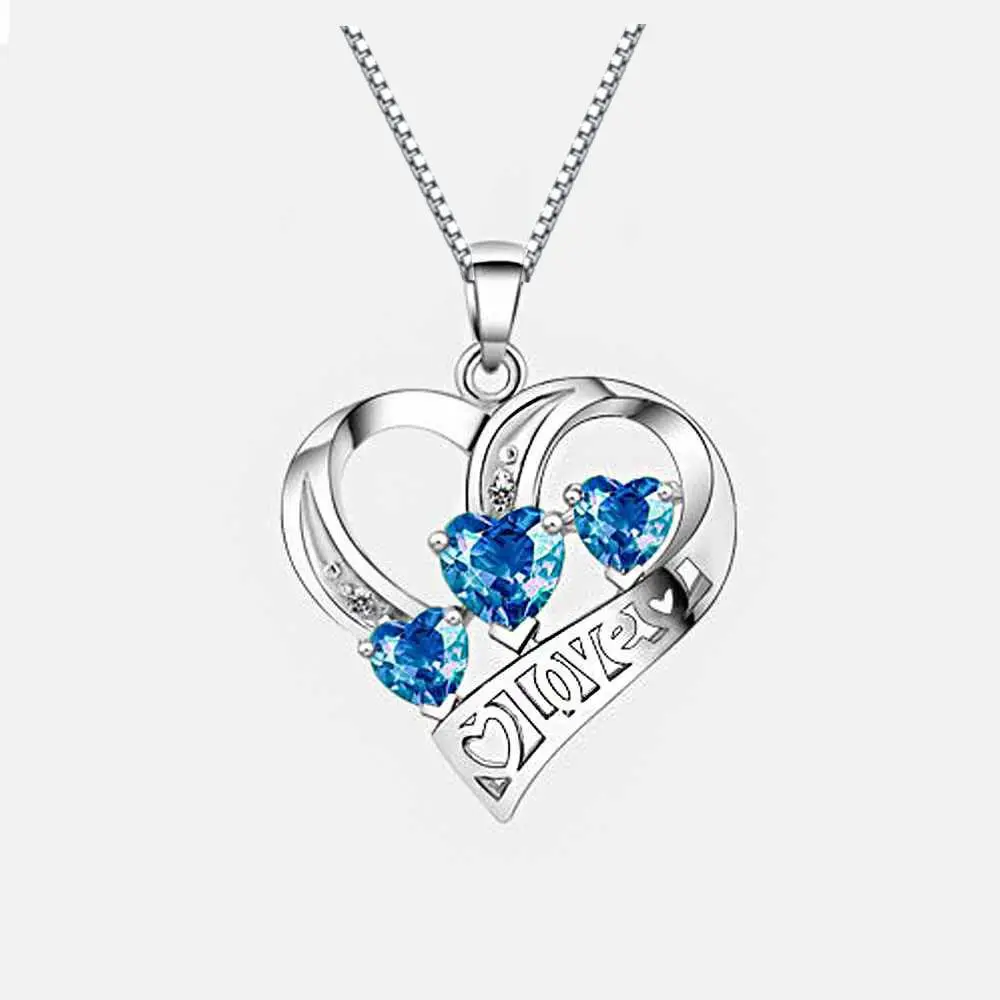 Top Quality Heart Pendant Necklace 925 Sterling Silver Shinning Crystals Women Fashion Jewelry Long Choker For Girls
Top Quality Heart Pendant Necklace 925 Sterling Silver Shinning Crystals Women Fashion Jewelry Long Choker For Girls