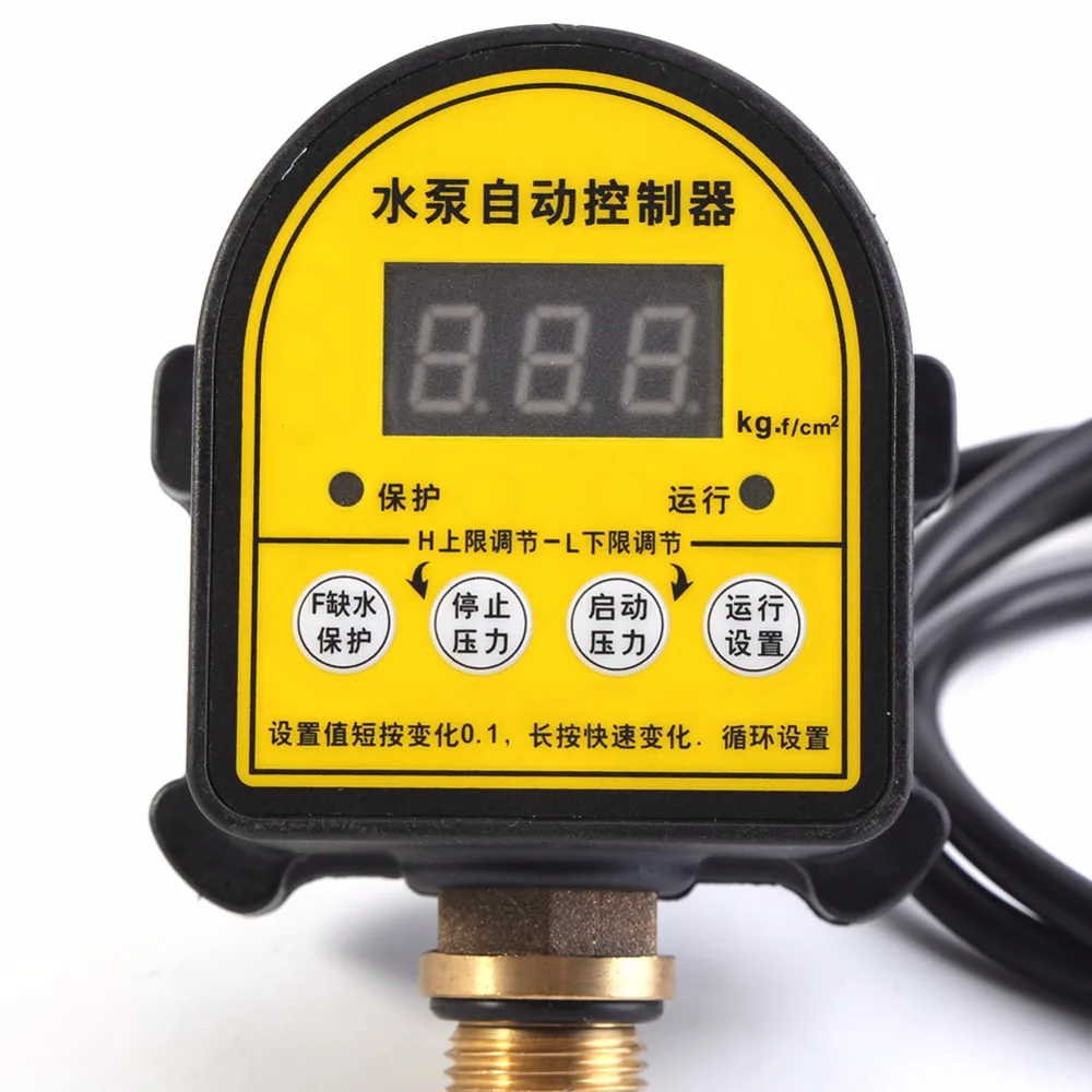 Automatic LCD Digital Water Pump Pressure Control Switch Eletronic Pressure Controller for Water Pump 220V 10A IP466 G1/2 Hot
Automatic LCD Digital Water Pump Pressure Control Switch Eletronic Pressure Controller for Water Pump 220V 10A IP466 G1/2 Hot