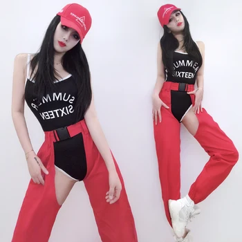 Jazz Dance Costume Women Black Bodysuit Red Pants Hip Hop Clothing Sexy Outfits For Woman Singer Dj Stage Show Dancewear DN3821
Jazz Dance Costume Women Black Bodysuit Red Pants Hip Hop Clothing Sexy Outfits For Woman Singer Dj Stage Show Dancewear DN3821