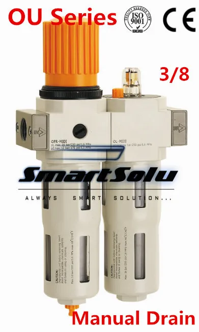 Free Shipping OU Series FRL MIDI Type Air Treatment Units air filter regulator and lubricator Manual drain 3/8 inch
Free Shipping OU Series FRL MIDI Type Air Treatment Units air filter regulator and lubricator Manual drain 3/8 inch