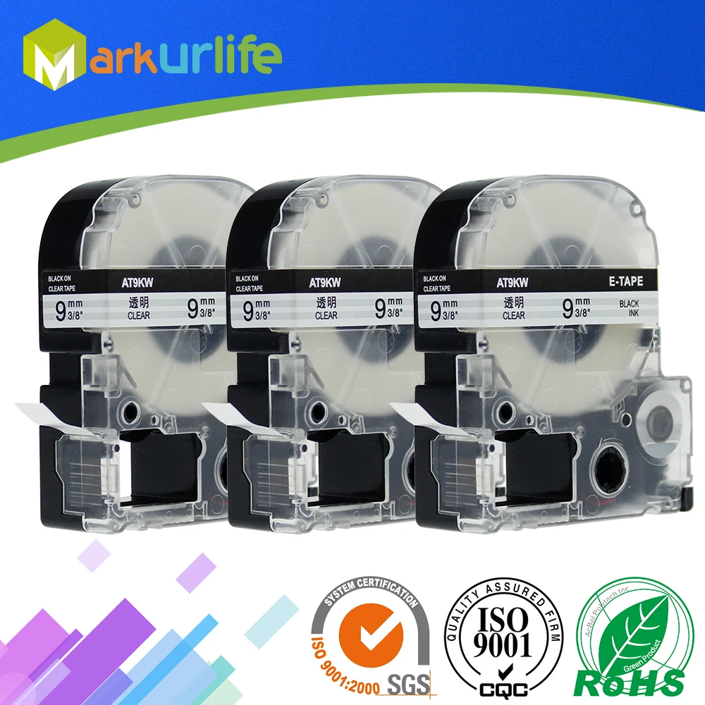 3 Packs ST9K ST9KW Compatible Epson Labelworks LW-300 LW-400 LW-500 LW-600 Label Maker Tape Refill Cartridge Black on Clear 9mm
3 Packs ST9K ST9KW Compatible Epson Labelworks LW-300 LW-400 LW-500 LW-600 Label Maker Tape Refill Cartridge Black on Clear 9mm