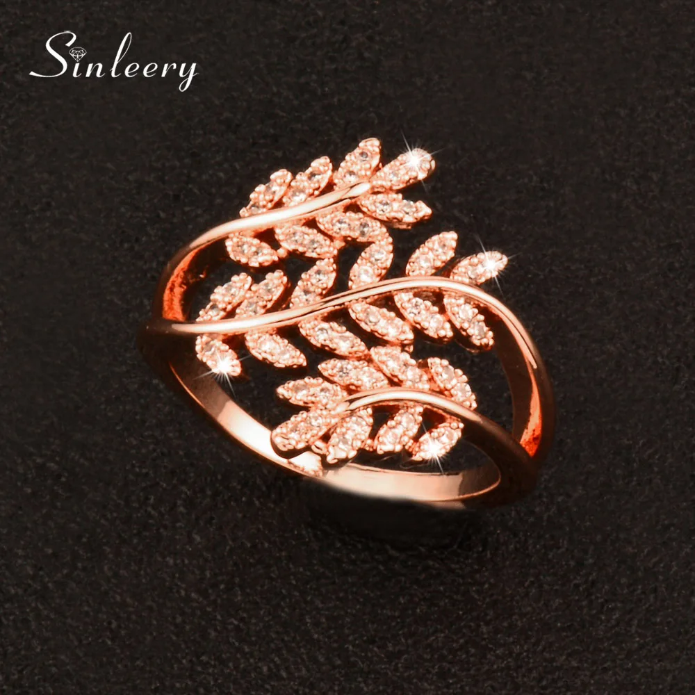 SINLEERY Luxury Female Crystal Three-Branch Olive Leaf Rings For Women Fashion Party Cocktail Jewelry Ring Size 7 8 9 JZ096 SSD
SINLEERY Luxury Female Crystal Three-Branch Olive Leaf Rings For Women Fashion Party Cocktail Jewelry Ring Size 7 8 9 JZ096 SSD