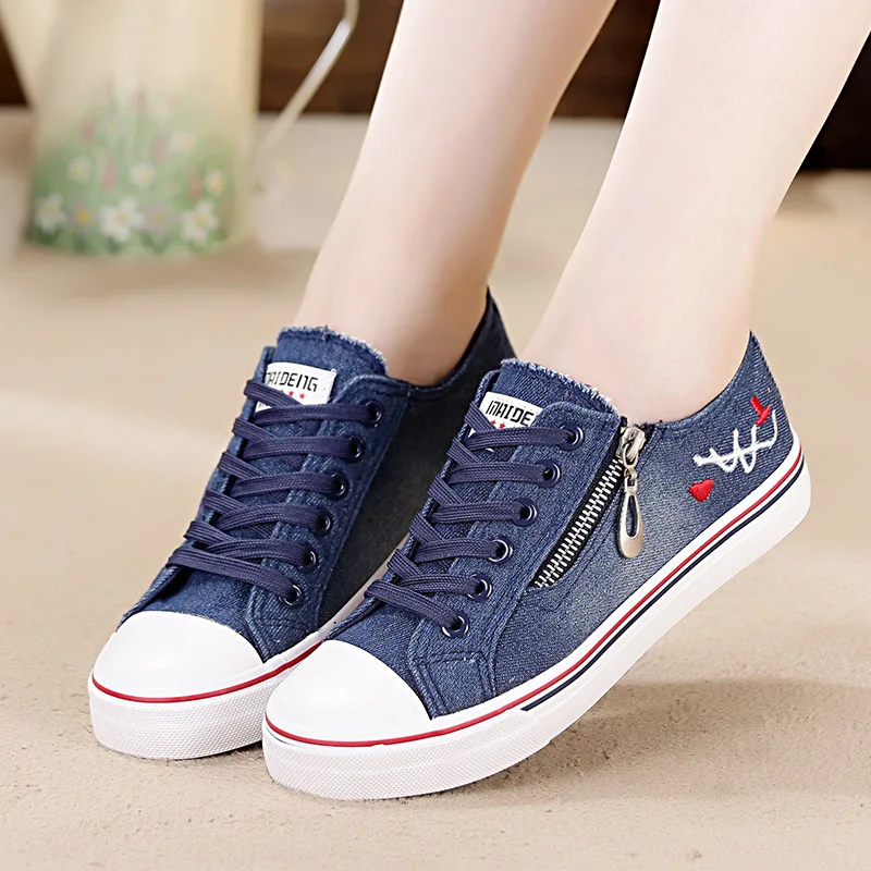 Women Shoes Zipper Denim Canvas Shoes Spring New Embroidery Zipper Denim Canvas Shoes Factory Direct Wholesale Tide Shoes
Women Shoes Zipper Denim Canvas Shoes Spring New Embroidery Zipper Denim Canvas Shoes Factory Direct Wholesale Tide Shoes