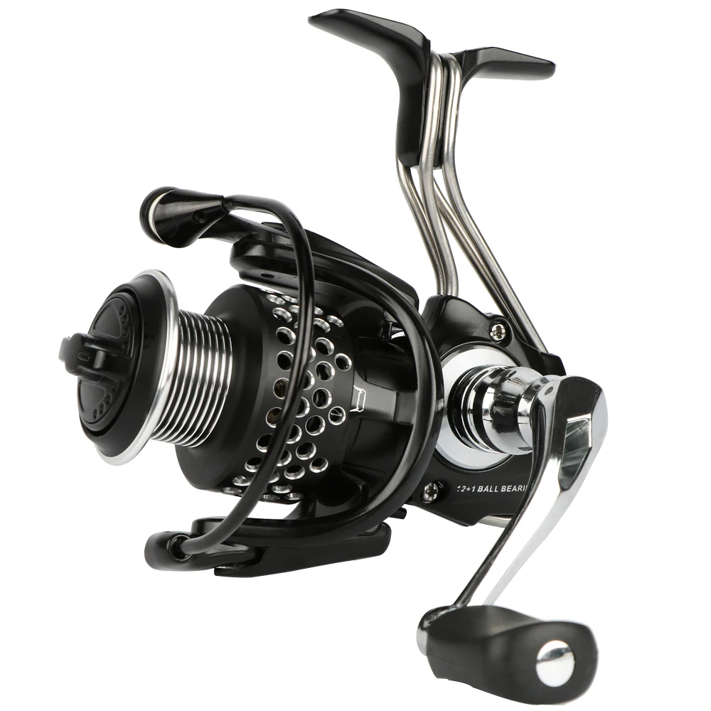 

Top Quality Spinning Fishing Reel 12+1BB 5.1:1 Aluminum Spool Carp Trolling Saltwater Fishing Wheel With Two Hands