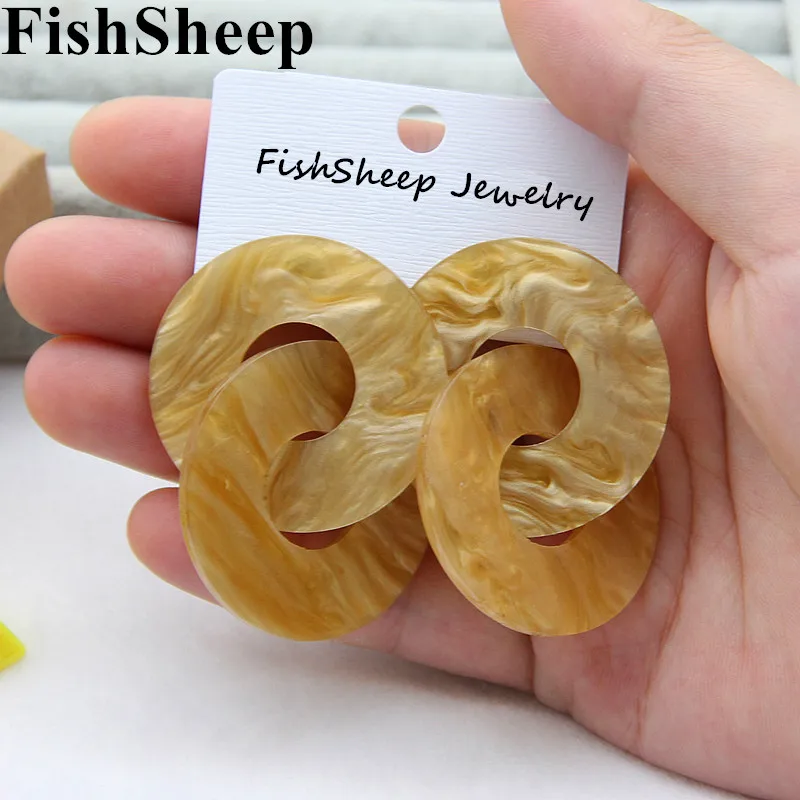 FishSheep 2018 Design New Geometric Acetate Round Circle Stud Earrings Statement Big Acrylic Earrings For Women Bijoux Jewelry
FishSheep 2018 Design New Geometric Acetate Round Circle Stud Earrings Statement Big Acrylic Earrings For Women Bijoux Jewelry