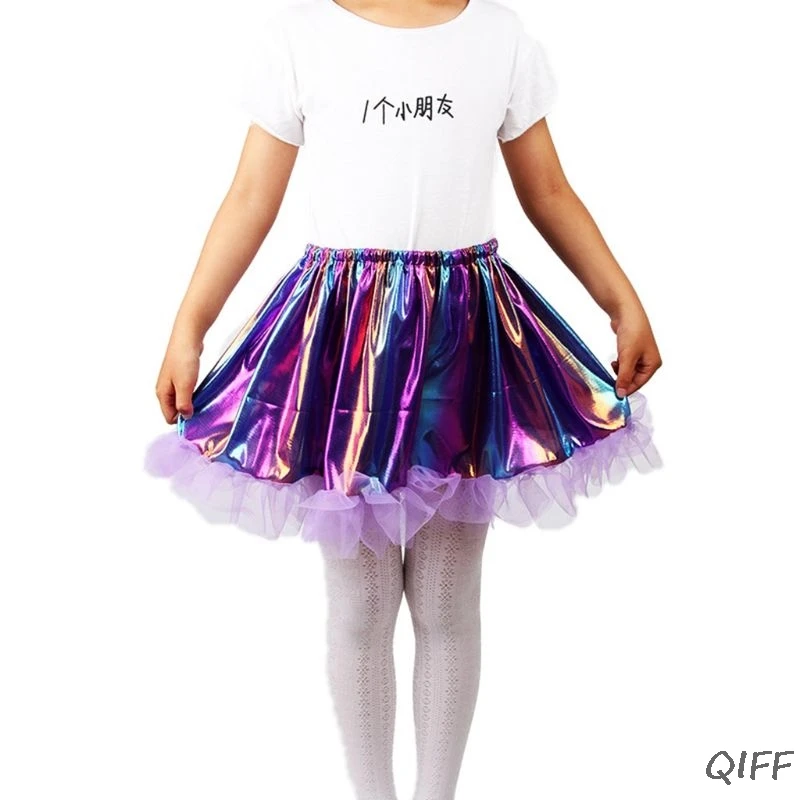 Toddler Girls Ballet Dance Rave Hologram Rainbow Striped Tutu Skirt Pleated Ruffles Trim Glitter Halloween Party Pettiskirt 2-9T
Toddler Girls Ballet Dance Rave Hologram Rainbow Striped Tutu Skirt Pleated Ruffles Trim Glitter Halloween Party Pettiskirt 2-9T
