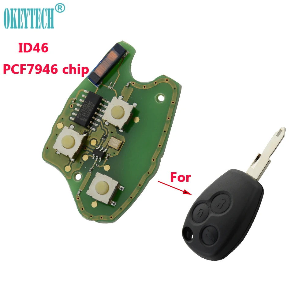 OkeyTech 1PC Remote Control Circuit Board ID46 PCF7946 Chip For Renault Duster Logan Fluence Clio Vivaro Master Traffic Kangoo
OkeyTech 1PC Remote Control Circuit Board ID46 PCF7946 Chip For Renault Duster Logan Fluence Clio Vivaro Master Traffic Kangoo