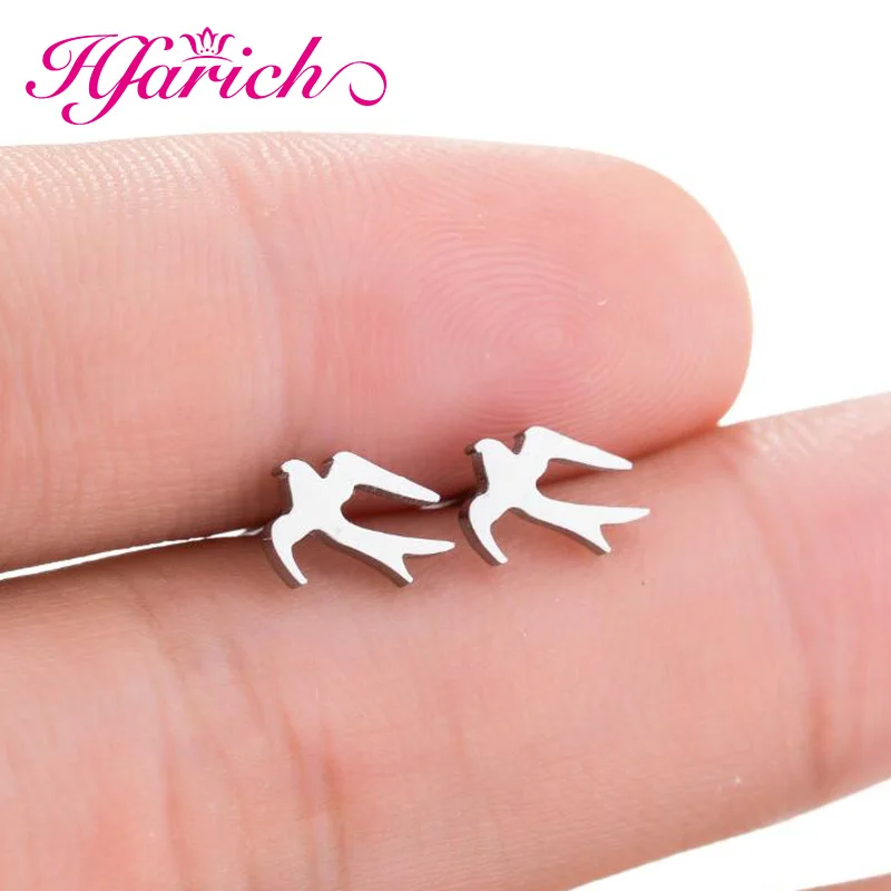 Hfarich Stainless Steel Swallow Bird Earrings Fashion Jewelry Cute Animal Stud Earrings Girl Gifts pendientes mujer moda 2018
Hfarich Stainless Steel Swallow Bird Earrings Fashion Jewelry Cute Animal Stud Earrings Girl Gifts pendientes mujer moda 2018