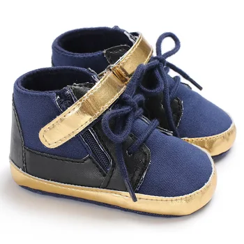 2019 New Boys First Walkers Fashion Canvas Casual Shoe Navy Gold Patchwork Handsome Shoes Infant Sneakers Hot Wholesale
2019 New Boys First Walkers Fashion Canvas Casual Shoe Navy Gold Patchwork Handsome Shoes Infant Sneakers Hot Wholesale