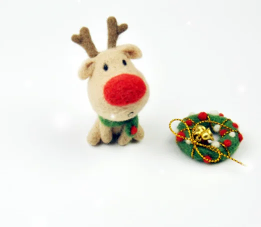 Christmas Reindeer wool needlepoint kit wool felt needle felting decoration craft needlecraft DIY ha
Christmas Reindeer wool needlepoint kit wool felt needle felting decoration craft needlecraft DIY ha