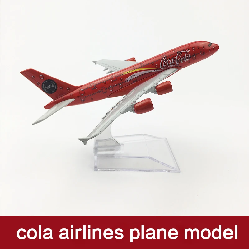 16cm Cola Airlines A380 Airplane Model Metal Aviation Decorative Model Diecast Airway Aircraft Model Scale Adults Toy Gift 1:400
16cm Cola Airlines A380 Airplane Model Metal Aviation Decorative Model Diecast Airway Aircraft Model Scale Adults Toy Gift 1:400