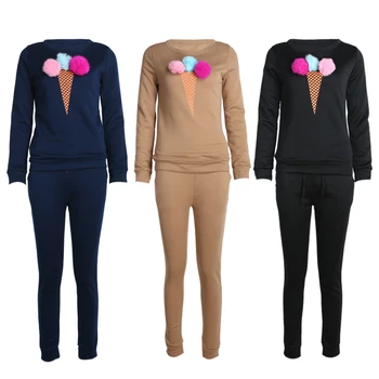 Women Sweatshirt Hoodies Puffer Ball Print Ice Cream Hair Plush Ball Casual 2 Pieces Sweatshirt Hoodies 2018
Women Sweatshirt Hoodies Puffer Ball Print Ice Cream Hair Plush Ball Casual 2 Pieces Sweatshirt Hoodies 2018