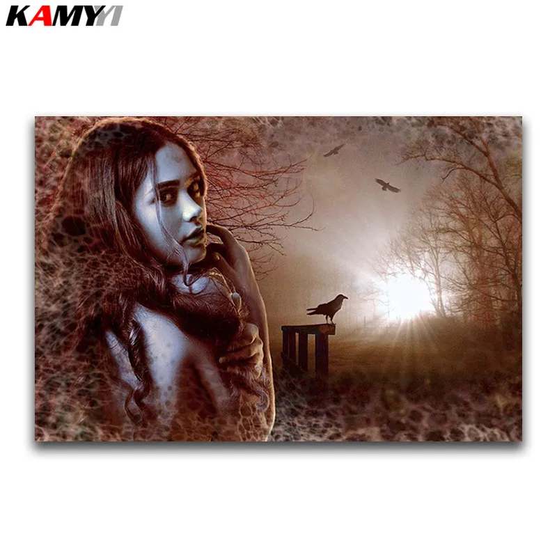 Full Round Diamond embroidery Cross stitch Zombie Beauty Full Square Diamond painting crow DIY 3D Diamond mosaic people
Full Round Diamond embroidery Cross stitch Zombie Beauty Full Square Diamond painting crow DIY 3D Diamond mosaic people