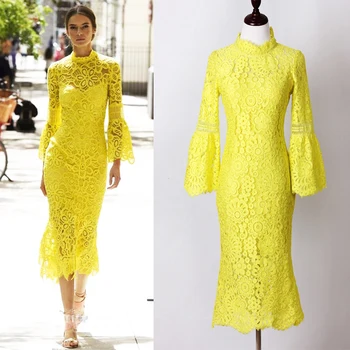 Summer 2019 Mermaid Dress Sexy Celebrity Elegant Lace Turtleneck Women Flare Sleeve Night Club Party Body con Dresses Wholesale
Summer 2019 Mermaid Dress Sexy Celebrity Elegant Lace Turtleneck Women Flare Sleeve Night Club Party Body con Dresses Wholesale