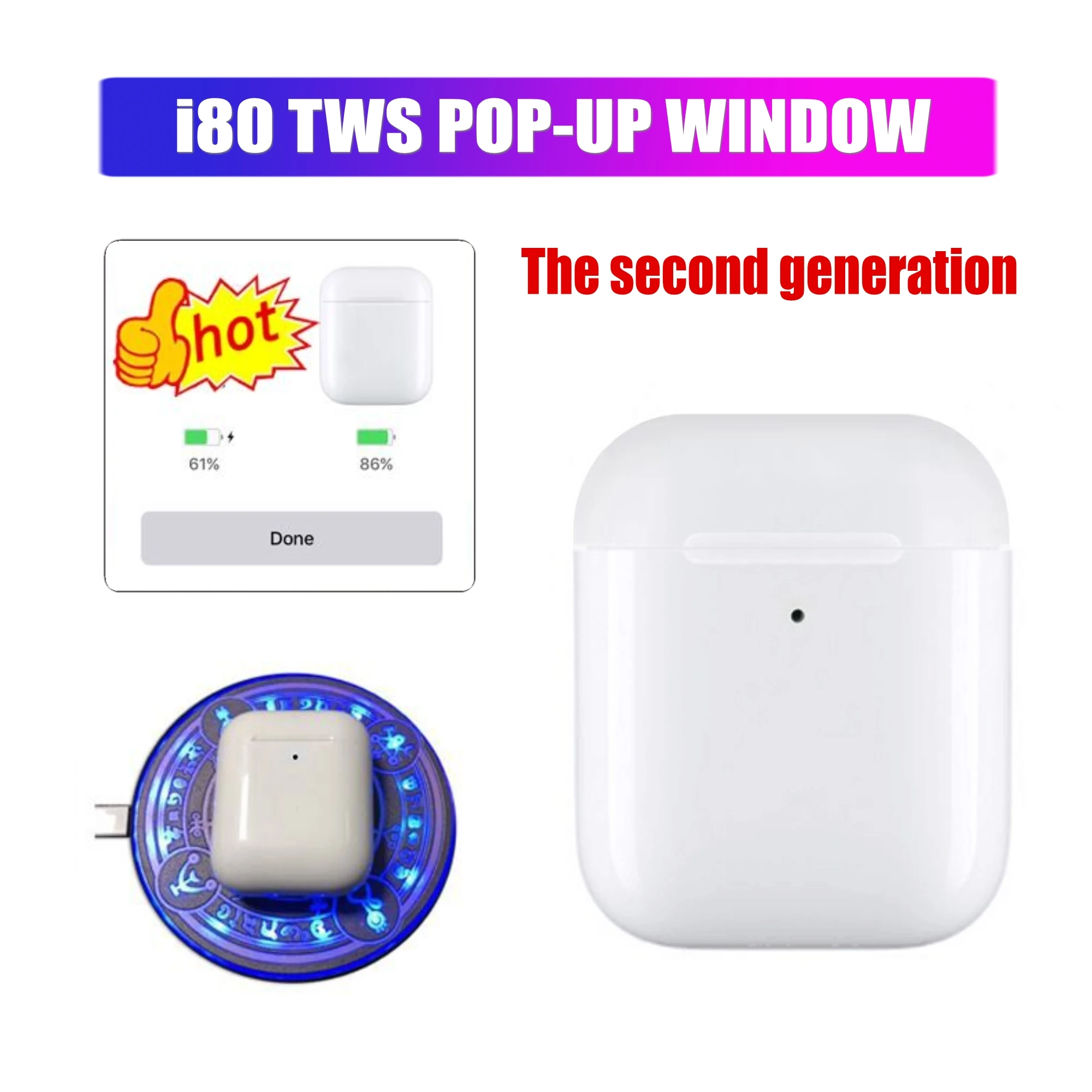 POP-UP i80 TWS 1:1 Wireless Bluetooth Earphone PK AP2 i10 i20 i60 i90 i100 i200 tws bass Sport Earbuds for apple xiaomi Phones
POP-UP i80 TWS 1:1 Wireless Bluetooth Earphone PK AP2 i10 i20 i60 i90 i100 i200 tws bass Sport Earbuds for apple xiaomi Phones