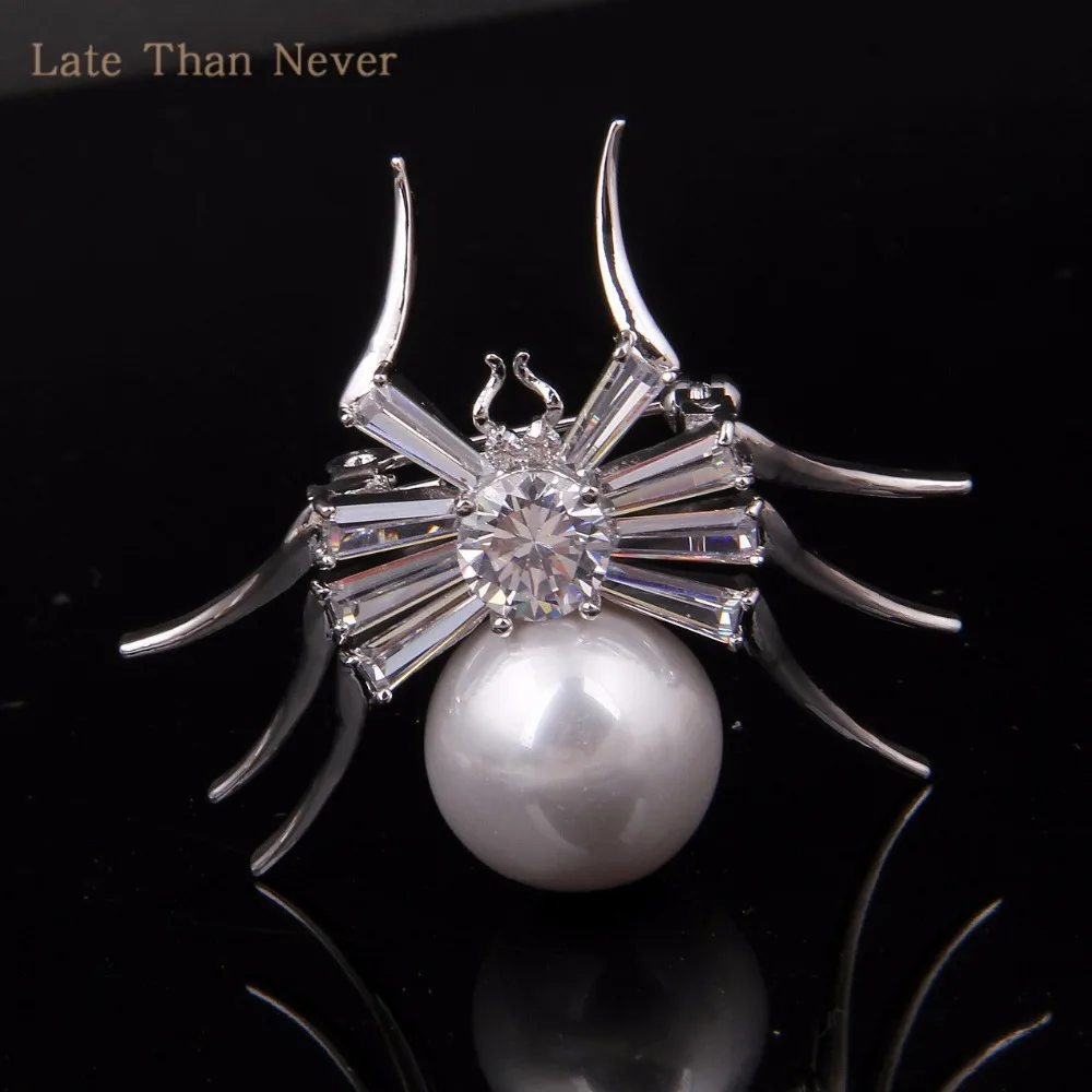 Stylish trendy cubic zirconia swan spider brooches pins fashion jewelry pearl crystal copper for women girls high quality 11g
Stylish trendy cubic zirconia swan spider brooches pins fashion jewelry pearl crystal copper for women girls high quality 11g