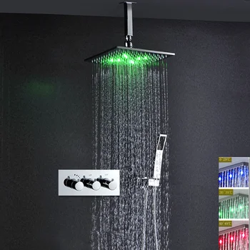 2019 Modern Hotel LED Shower Set 10 Inch Rain Shower System Thermostatic Mixer Set Massage Bathroom Shower
2019 Modern Hotel LED Shower Set 10 Inch Rain Shower System Thermostatic Mixer Set Massage Bathroom Shower