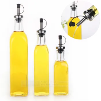 Kitchenware Glass Oil & Vinegar Bottle oiler cruet condiment bottles olive oil bottle square oil 280ML 1 pc
Kitchenware Glass Oil & Vinegar Bottle oiler cruet condiment bottles olive oil bottle square oil 280ML 1 pc