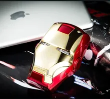 Newest Iron Man Portable Power Bank 6000mAh for Mobile Phone Universal External Backup Battery with retail box Sample sale