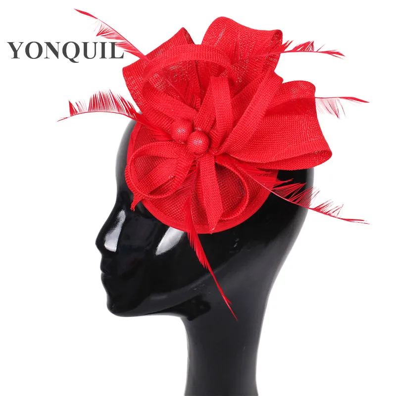 Imitation SINAMAY red hair Fascinator sposa wedding hats Women Party New DIY hair accessories handband feather headwear SYF21
Imitation SINAMAY red hair Fascinator sposa wedding hats Women Party New DIY hair accessories handband feather headwear SYF21