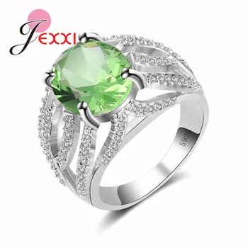 Cheap And Fine Hollow Design 925 Sterling Silver Rings With Green Crystal Jewelry Wedding Accessory For Women
Cheap And Fine Hollow Design 925 Sterling Silver Rings With Green Crystal Jewelry Wedding Accessory For Women