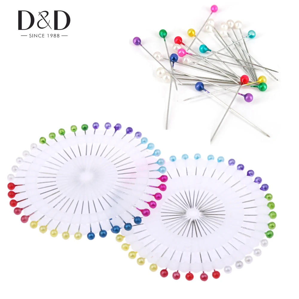 

D&D 200pcs/pack Round Pearl Headed Pins Quilting Pins Localization Needle Weddings Corsage Sewing Pins Crafts Accessory
