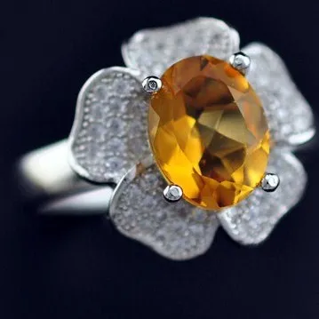 Natural Citrine Ring Adjustable 925 Sterling silver Yellow Cristal CZ Fashion Fine Elegant Flower Jewelry Birthstone Love Gift
Natural Citrine Ring Adjustable 925 Sterling silver Yellow Cristal CZ Fashion Fine Elegant Flower Jewelry Birthstone Love Gift