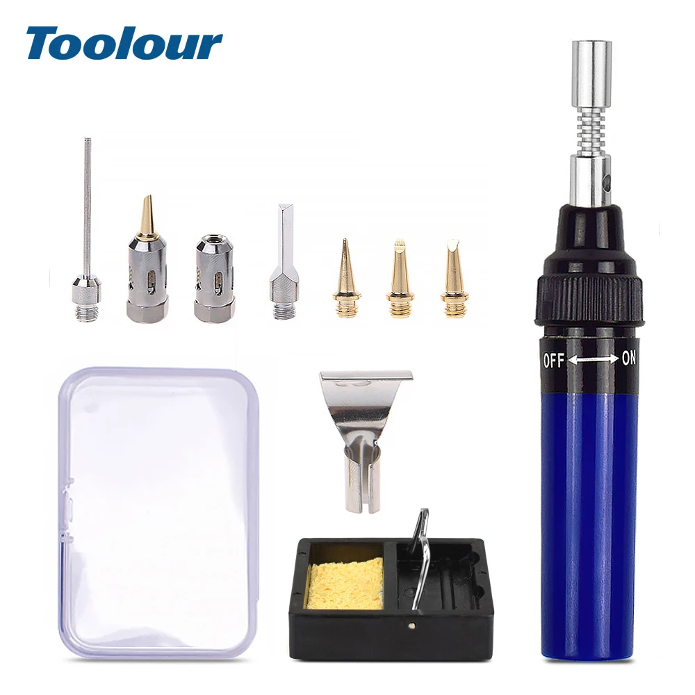 Toolour 1300 Celsius Cordless Gas Soldering Iron Kit Mini Welding Torch DIY Hand Tool Welding Pen 8ml Welding Soldering Kit
Toolour 1300 Celsius Cordless Gas Soldering Iron Kit Mini Welding Torch DIY Hand Tool Welding Pen 8ml Welding Soldering Kit