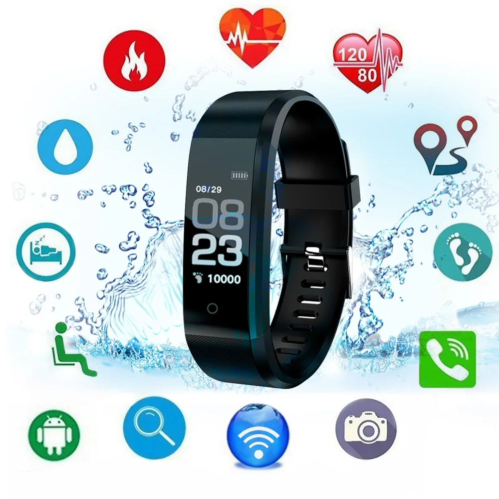 Smart Bracelet watch Sport Fitness Tracker Heart Rate Sleep Monitor Call Reminder Pedometer smart Fitness bracelet
Smart Bracelet watch Sport Fitness Tracker Heart Rate Sleep Monitor Call Reminder Pedometer smart Fitness bracelet
