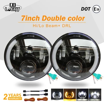 CO LIGHT 7 Inch Headlight 80W Amber Angel Eyes H4 Hi Lo Daytime Running Lights for Lada Niva Uaz Car Accessories
CO LIGHT 7 Inch Headlight 80W Amber Angel Eyes H4 Hi Lo Daytime Running Lights for Lada Niva Uaz Car Accessories