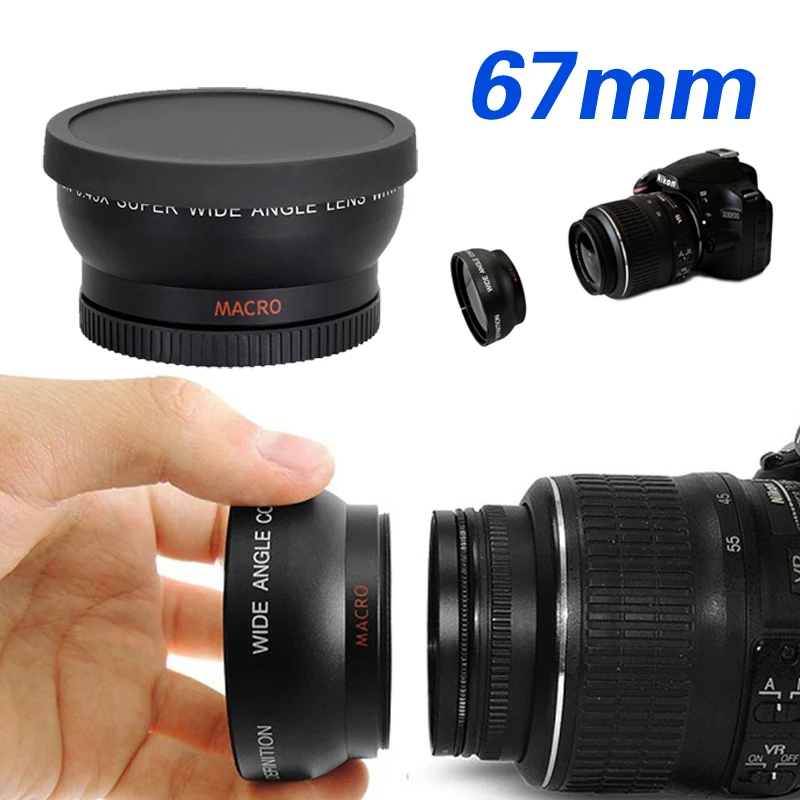 

67mm 0.45X Super Macro Wide Angle Fisheye Macro photography Lens for Canon NIKON Sony PENTAX DSLR DV SLR Camera 67MM thread lens