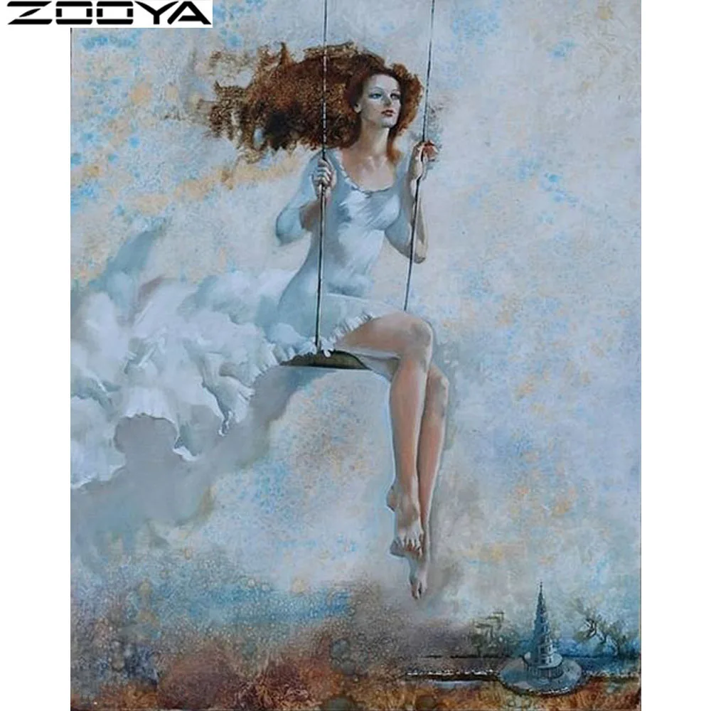 ZOOYA 3D сделай сам Алмазная картина рукоделие вышивка круглая кристальная Смола