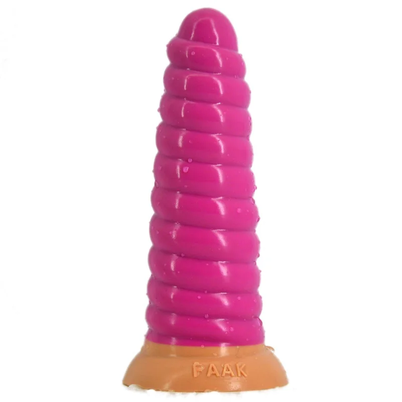 Imitate conch shape huge silicone dildo health soft insert anal plug sex toys for man spiral strong suction cup erotic shop