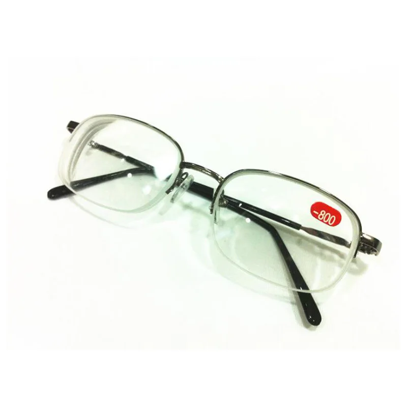 

Metal Half-Frame High Degree Unisex Nearsighted Myopia Reading Glasses Half Rim Alloy Nearsighted Glasses From -450 to -1000