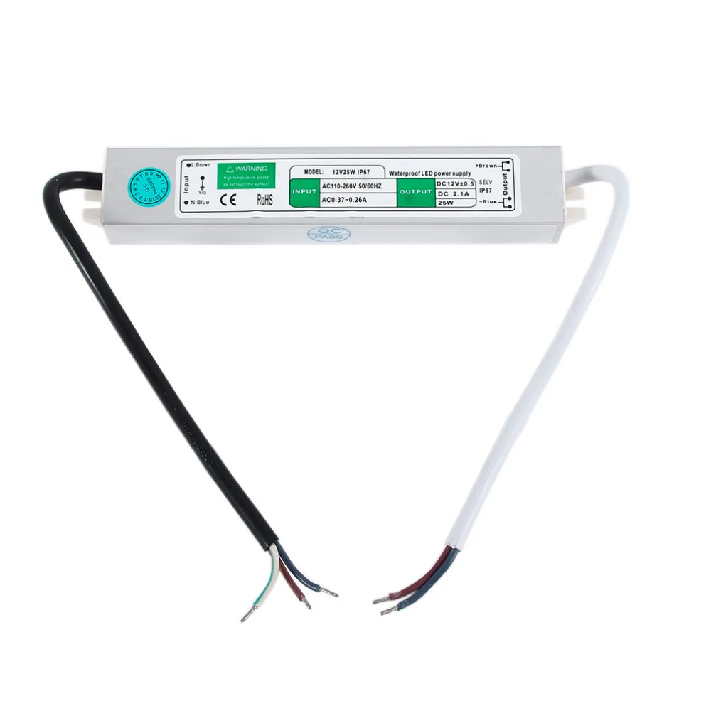 Reliable Waterproof Power Supply Home IP67 Improvement Electrical Equipment AC 110-260V Switching Transformer DC 25W 12V
Reliable Waterproof Power Supply Home IP67 Improvement Electrical Equipment AC 110-260V Switching Transformer DC 25W 12V