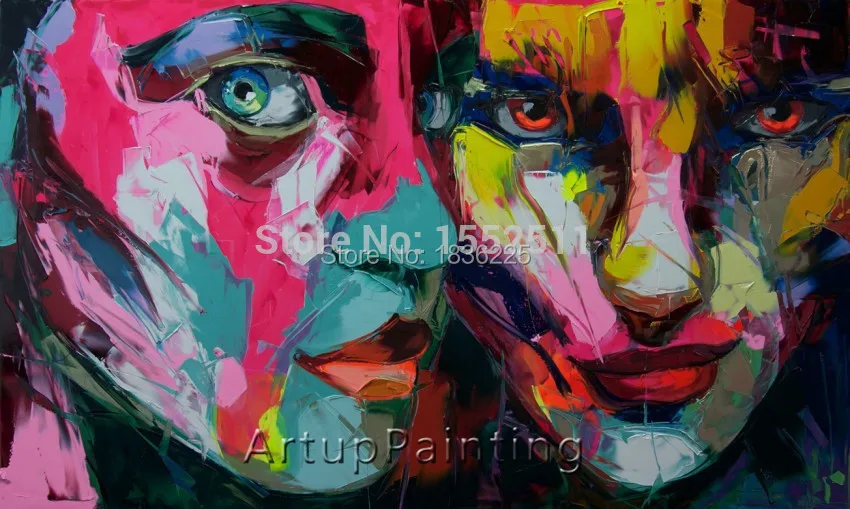 Nielly Francoise pop art people face 100% handmade knife oil painting on canvas office decoration large canvas art cheap
Nielly Francoise pop art people face 100% handmade knife oil painting on canvas office decoration large canvas art cheap