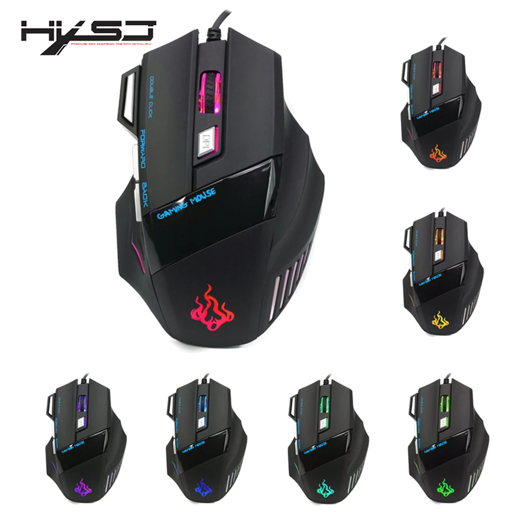 HXSJ A908 5500 DPI 7 Buttons Colorful Light Emitting Professional Optical Mechanical Wired Gaming Cable Mouse Mice
HXSJ A908 5500 DPI 7 Buttons Colorful Light Emitting Professional Optical Mechanical Wired Gaming Cable Mouse Mice