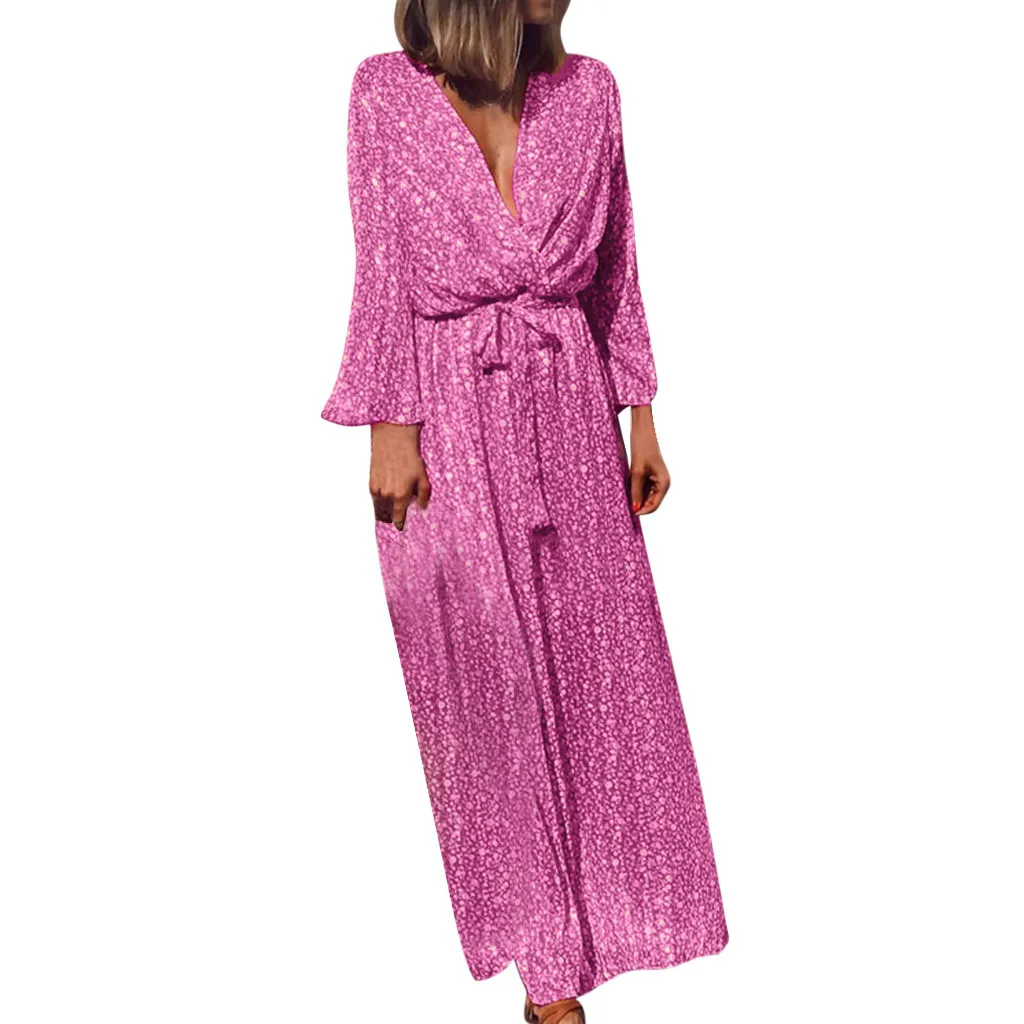 SAGACE Women Cross V-Neck Flare Sleeve Bohemia Floral Print Bow Bandage Long Maxi Dress Fashion Straight summer dress July 13
SAGACE Women Cross V-Neck Flare Sleeve Bohemia Floral Print Bow Bandage Long Maxi Dress Fashion Straight summer dress July 13