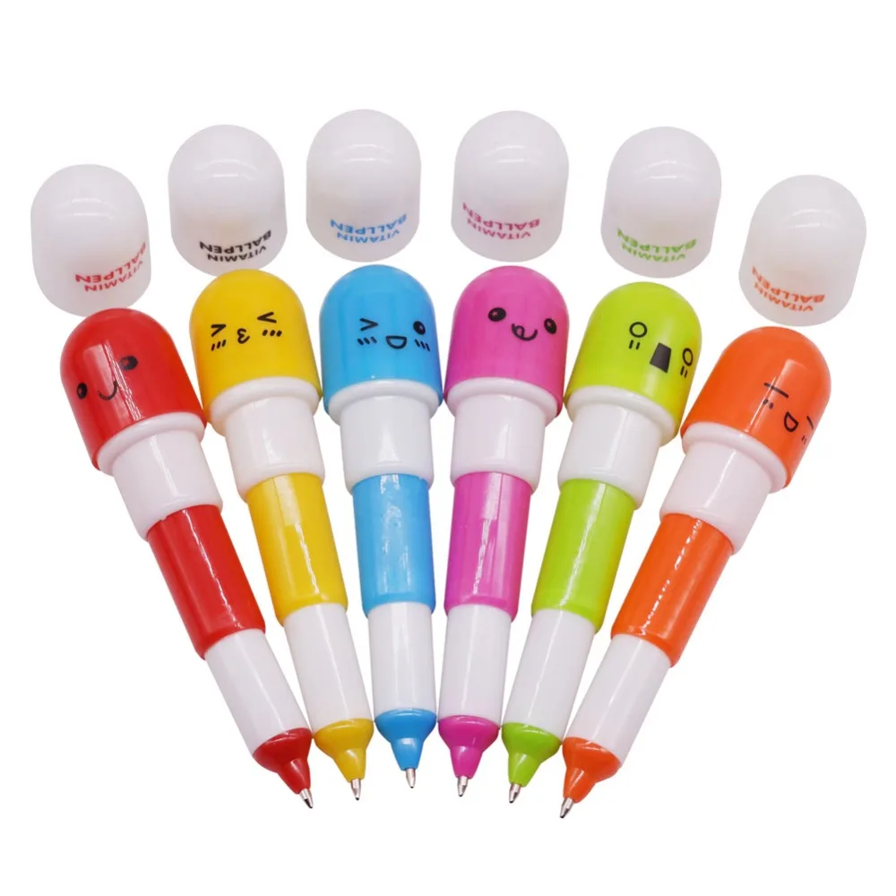 Hot sale 6 Pcs Cartoon Colorful Flexible Ballpoint Pen Korean Stationery Creative Gift School Supplies Capsule Ballpoint Pen
Hot sale 6 Pcs Cartoon Colorful Flexible Ballpoint Pen Korean Stationery Creative Gift School Supplies Capsule Ballpoint Pen