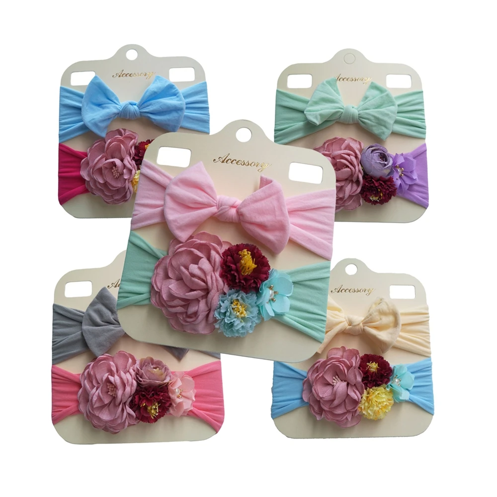 New 2pcs/lot Florals Headband Newborn Baby Elastic Bowknot Princess Hairbands Children Kids Cute Headwear Gifts Sets
New 2pcs/lot Florals Headband Newborn Baby Elastic Bowknot Princess Hairbands Children Kids Cute Headwear Gifts Sets