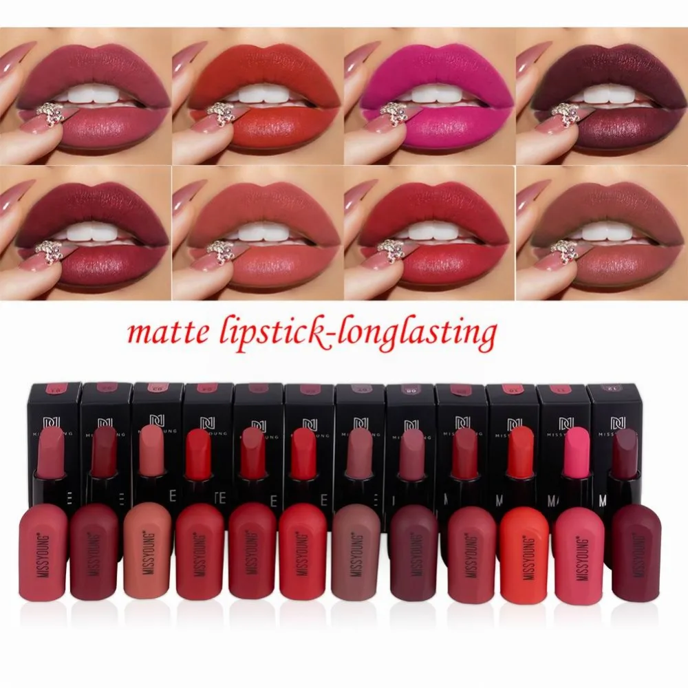 Matte Moisturizing Lipstick Sexy Makeup Batom Lip stick Long Lasting Moisturizing Make Up Cosmetics 12 Colors
Matte Moisturizing Lipstick Sexy Makeup Batom Lip stick Long Lasting Moisturizing Make Up Cosmetics 12 Colors